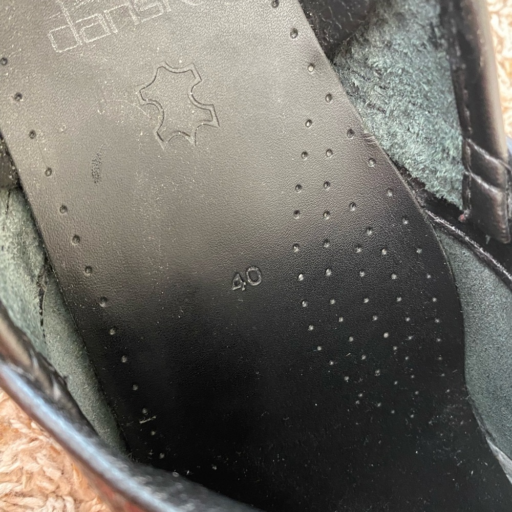 Red Patterned Dansko Clogs - image 4